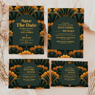 Invitation Mariage des années 20 Roaring Art déco