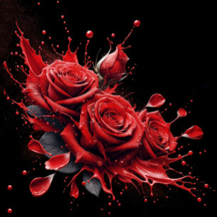 Dessous-de-verre Carré En Papier Roses en fleur - Anniversaire élégant