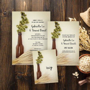 Cartons Réponse Mariage de la brasserie de houblon séché et de blé