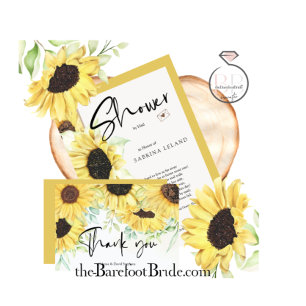 Papier Mariage Budget Russe Golden Yellow Sunflower