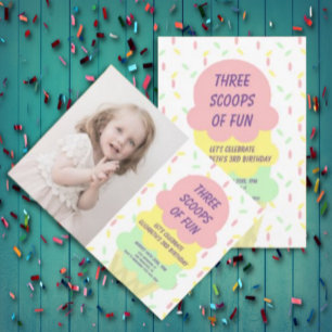 Invitation Crème de glace 3e anniversaire