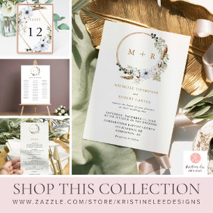 Papier Budget Pampas Grass Mariage Boho Terracotta