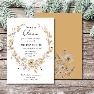 Invitation Oh bébé fleur d'hiver fleur sauvage baby shower ru