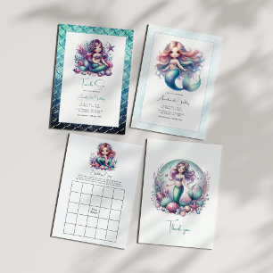 Invitation Fête d'anniversaire 2 ans de la Sirène "Deux pour 