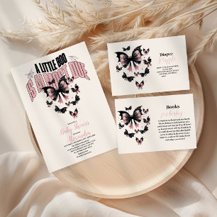Gothic Pink Halloween Baby shower Papieren Bordje