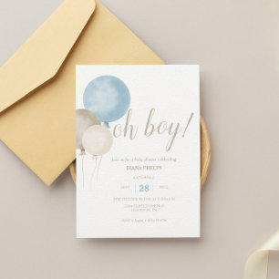 Oh mon Dieu ! Invitation Baby shower aquarelle