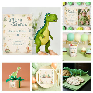 Serviette En Papier Dinosaure premier anniversaire Napkins One-a-Sauru