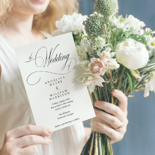 Faire-part de mariage ÉLÉGANT DE SCRIPT D'ARGENT  