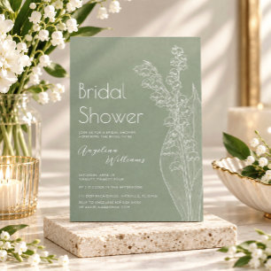 Lys de la vallée Invitation douche nuptiale