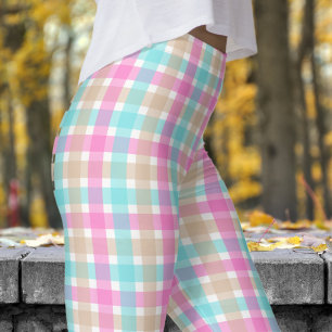 Schattige groen controlepatroon leggings