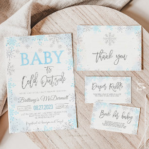 Invitation Baby shower d'hiver Il fait froid dehors