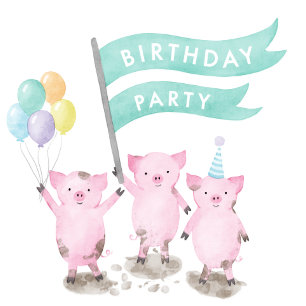 Invitation du parti Anniversaire de enfant rose