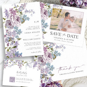 Invitations En Acrylique Élégant Mariage Lilac