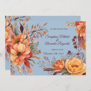 Invitation Mariage floral rustique de l'automne