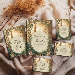 Invitation Baby shower forestier enchanté