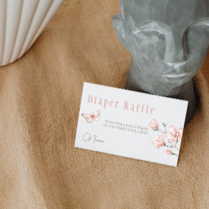 Carte Baby shower de papillon rose pâle Magnolia moderne