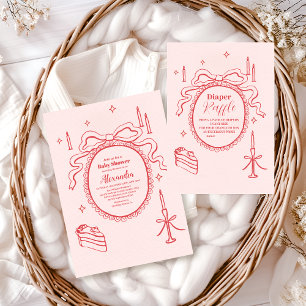Invitation Esquisse Baby shower de l'arrière-plan