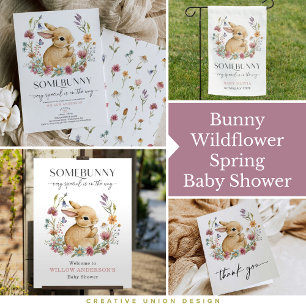 Invitation Baby In Bloom Fleur sauvage Baby shower Boho