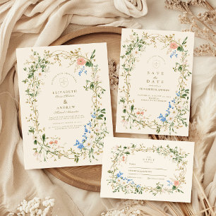 Invitation Mariage de fougères vertes