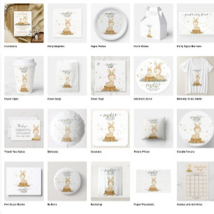 Invitation Lapin Fourrure Famille maman bébé