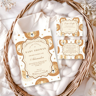 Safari Leeuw Neutrale Baby Shower Servet