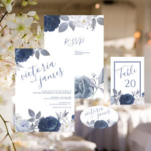 Banderoles Mariage D'Été Réception Florale Bleu Lumineux