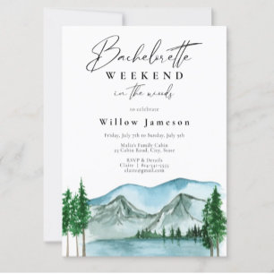 Invitation Fin de semaine de bachelorette dans l'itinéraire W