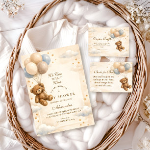 We Can Bearly Wait Teddy Bear Ballon Baby Shower Servet