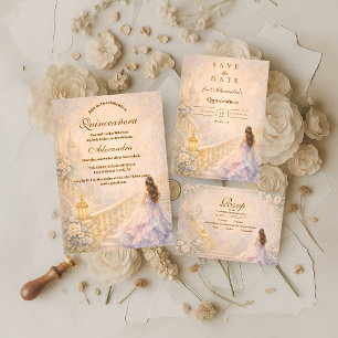 Cartons Réponse Quinceañera de conte de fées au palais enchanté