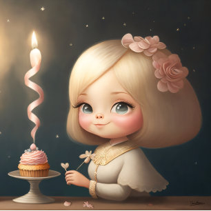 Invitation Magnétique Bonne fille anniversaire 01