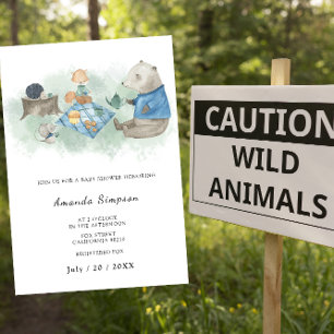 Carte D'accompagnement Animaux de bois - Affichage Douche