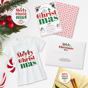 Carte De Fin D'année Trois Volets Joyeux Noël éléments vintages typographie audacieu