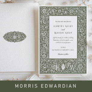 Élégant Faire-part de mariage Floral dans les tons