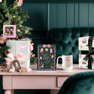 Tasse 2 Couleurs Aquarelle Vintage rétro Merry & Rose Santa Claus