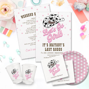 Invitation Allons faire la fête de bachelorette aux filles ro