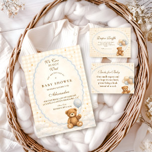 We kunnen nauwelijks wachten Teddybeer Baby Shower Servet