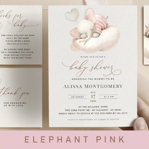Invitation Baby shower éléphant