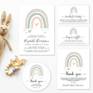 Invitation Boho Rainbow Drive Par Baby shower