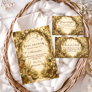 Carte D'accompagnement Tirage au sort de couche boho forêt fantaisiste