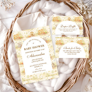 Invitation Baby Shower Animaux de Safari Conte de Fée