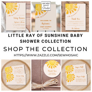 Carte D'accompagnement Livres Pour Bébé Baby shower Sunshine
