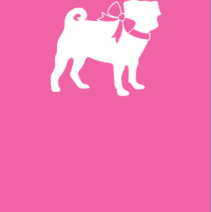 Invitation Carlin chien Baby shower chiot rose fille