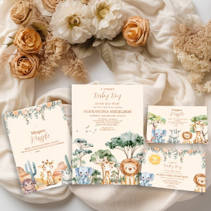 Serviette En Papier Tropical Jungle Safari Animaux Baby showers Garçon