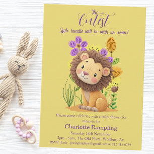 Carte D'accompagnement Lion Cub Baby shower Déchets Raffle Billets