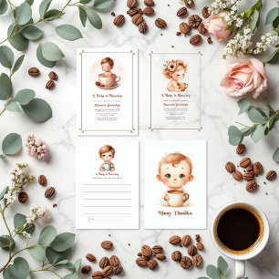 Invitation Mocha Mousse Love Brûle Du Baby shower Café
