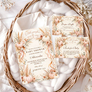 Invitation Baby Shower Petit Citrouille Romantique Bohème