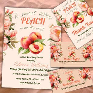 Serviette En Papier Un Baby shower Floral D'Été Doux Petite Pêche