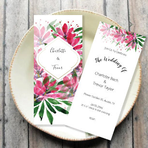 Invitation Tout En Un Elégante couleur riche Abstraite lotus aquarelle