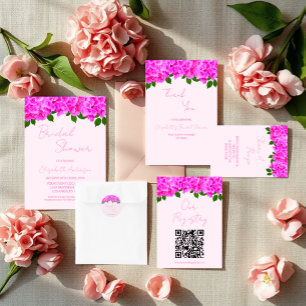 Carte D'accompagnement Liste de mariage Baby Shower avec des Hortensias R