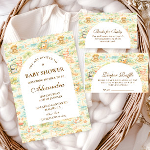 Serviette En Papier Fête de Baby Shower avec des Animaux Tropicaux Mig